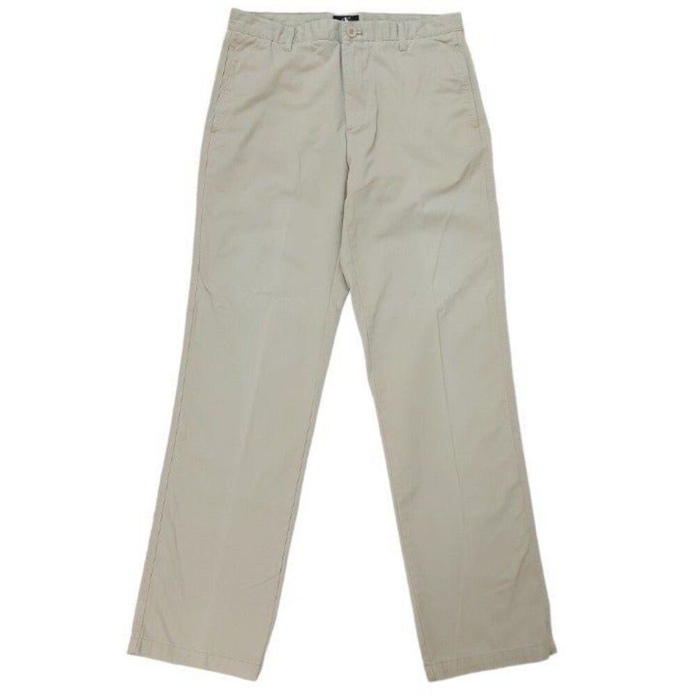 Calvin Klein Chino Pants Mens 32x34 Beige Cotton Flat Front Straight Leg Casual